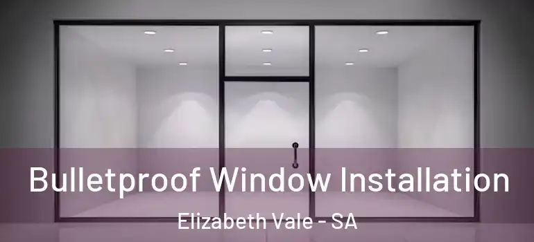 Bulletproof Window Installation Elizabeth Vale - SA