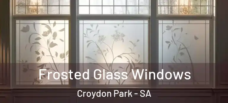 Frosted Glass Windows Croydon Park - SA
