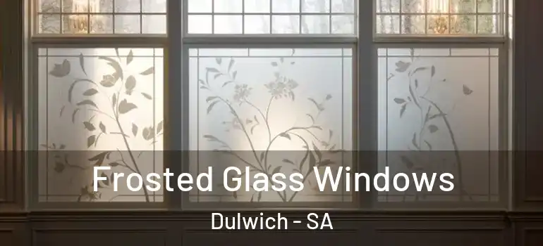 Frosted Glass Windows Dulwich - SA