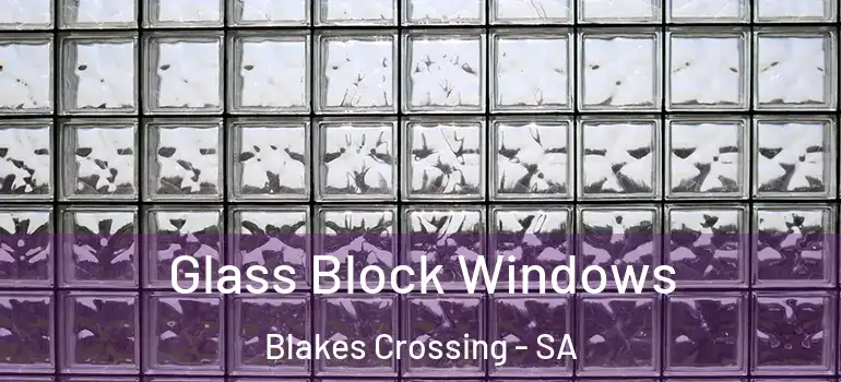 Glass Block Windows Blakes Crossing - SA