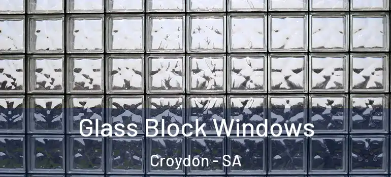 Glass Block Windows Croydon - SA