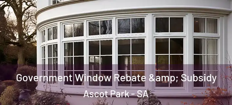 Government Window Rebate & Subsidy Ascot Park - SA