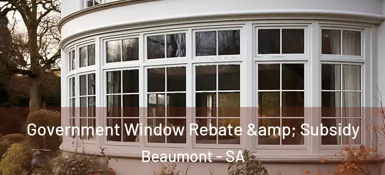 Government Window Rebate & Subsidy Beaumont - SA