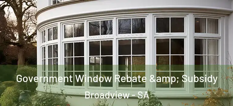 Government Window Rebate & Subsidy Broadview - SA