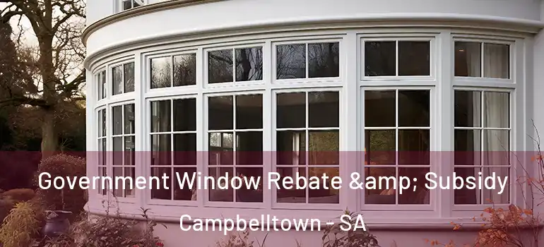 Government Window Rebate & Subsidy Campbelltown - SA