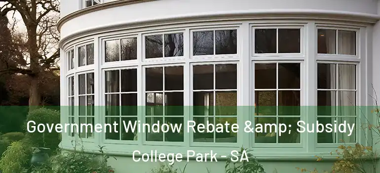 Government Window Rebate & Subsidy College Park - SA