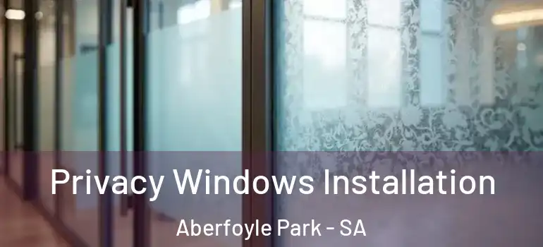 Privacy Windows Installation Aberfoyle Park - SA
