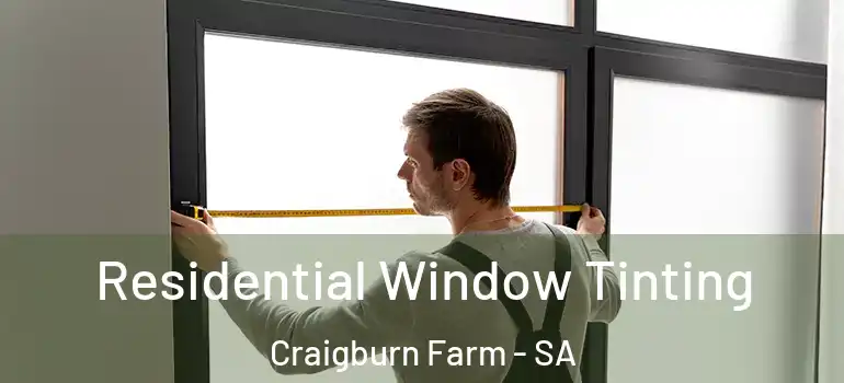 Residential Window Tinting Craigburn Farm - SA
