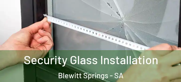 Security Glass Installation Blewitt Springs - SA
