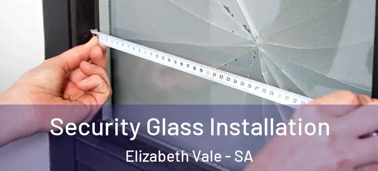 Security Glass Installation Elizabeth Vale - SA