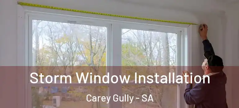 Storm Window Installation Carey Gully - SA