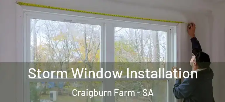 Storm Window Installation Craigburn Farm - SA