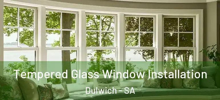 Tempered Glass Window Installation Dulwich - SA