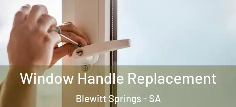 Window Handle Replacement Blewitt Springs - SA