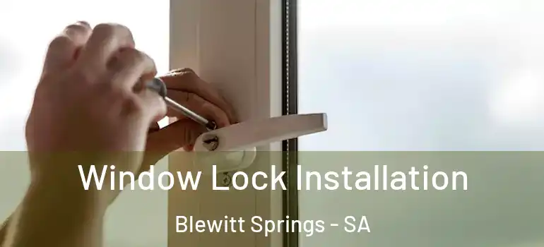 Window Lock Installation Blewitt Springs - SA