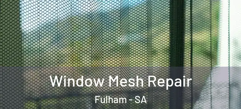 Window Mesh Repair Fulham - SA
