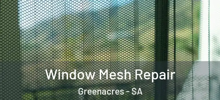 Window Mesh Repair Greenacres - SA