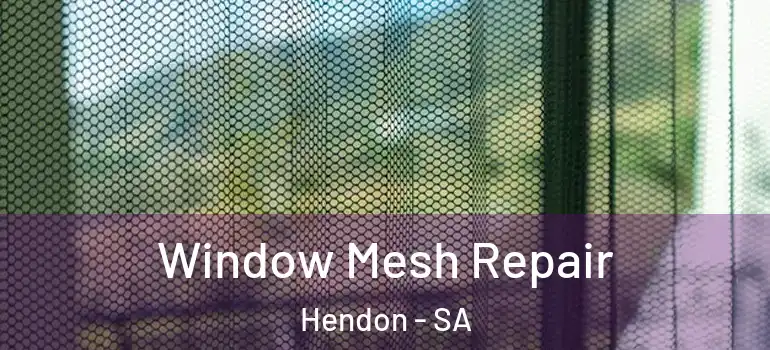 Window Mesh Repair Hendon - SA