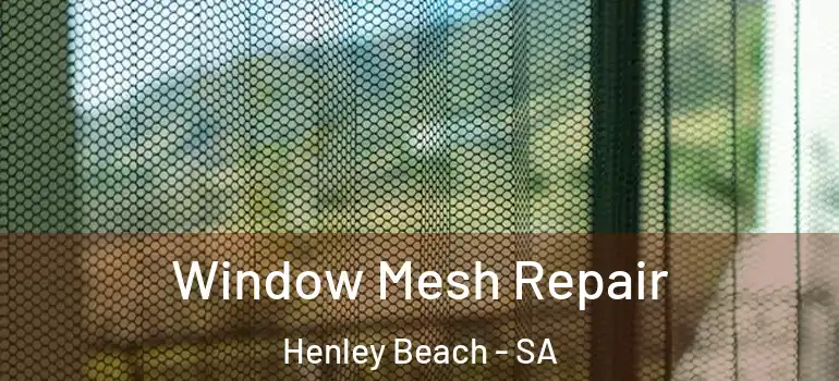 Window Mesh Repair Henley Beach - SA