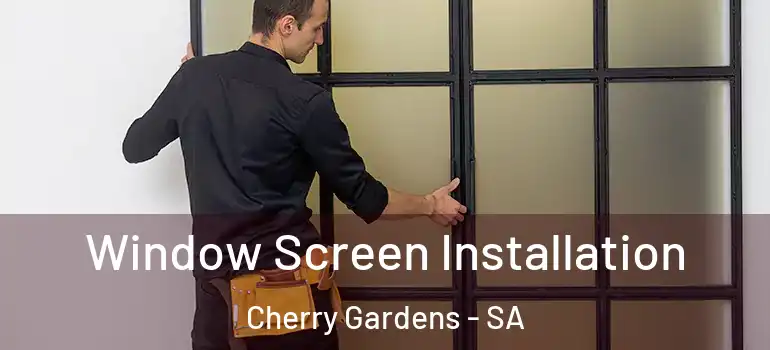 Window Screen Installation Cherry Gardens - SA