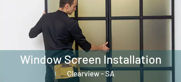 Window Screen Installation Clearview - SA