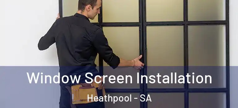 Window Screen Installation Heathpool - SA